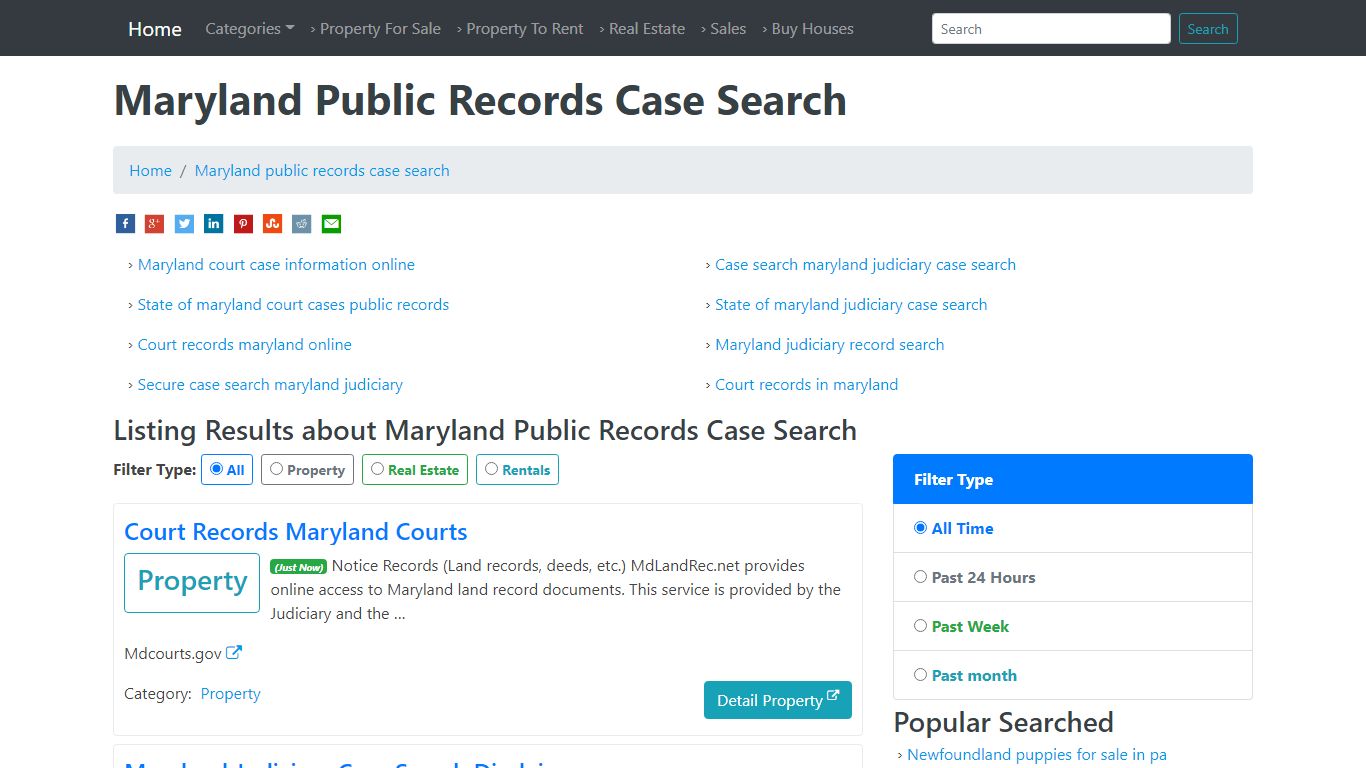 Maryland Public Records Case Search - propertyus.info